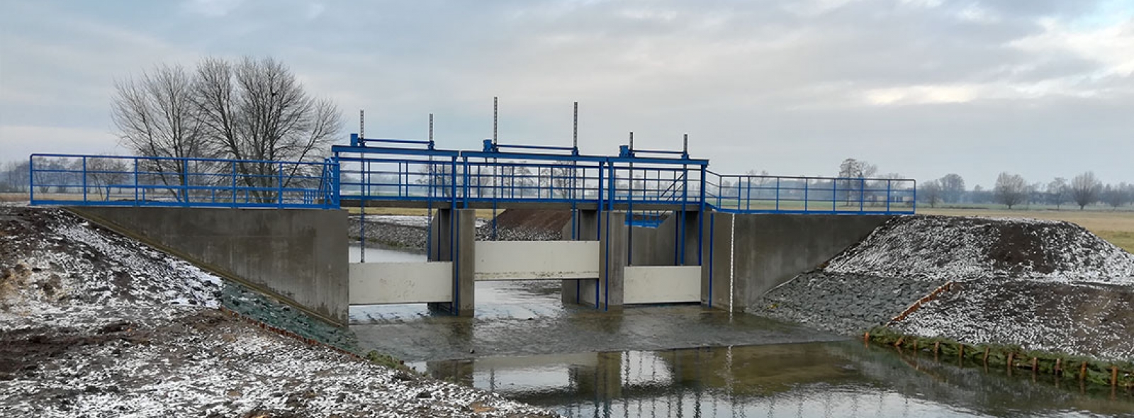 Weir in the town of Koło