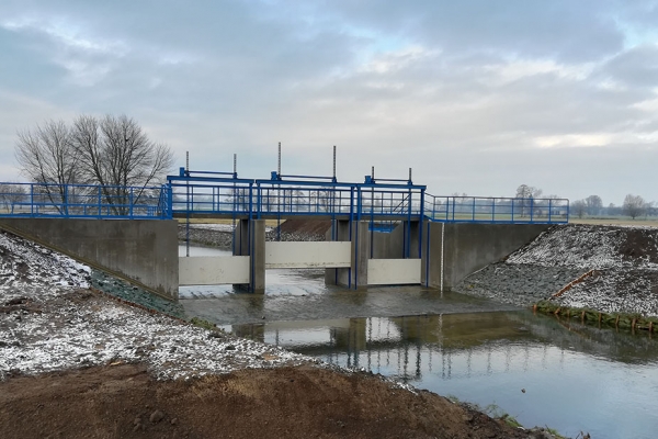 Weir in the town of Koło